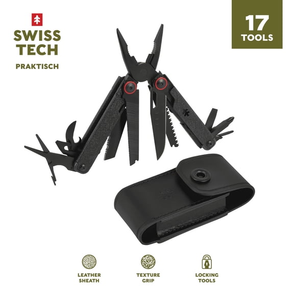 Multiherramienta Swiss Tech Praktisch 17en1 Acero AUS8 Funda