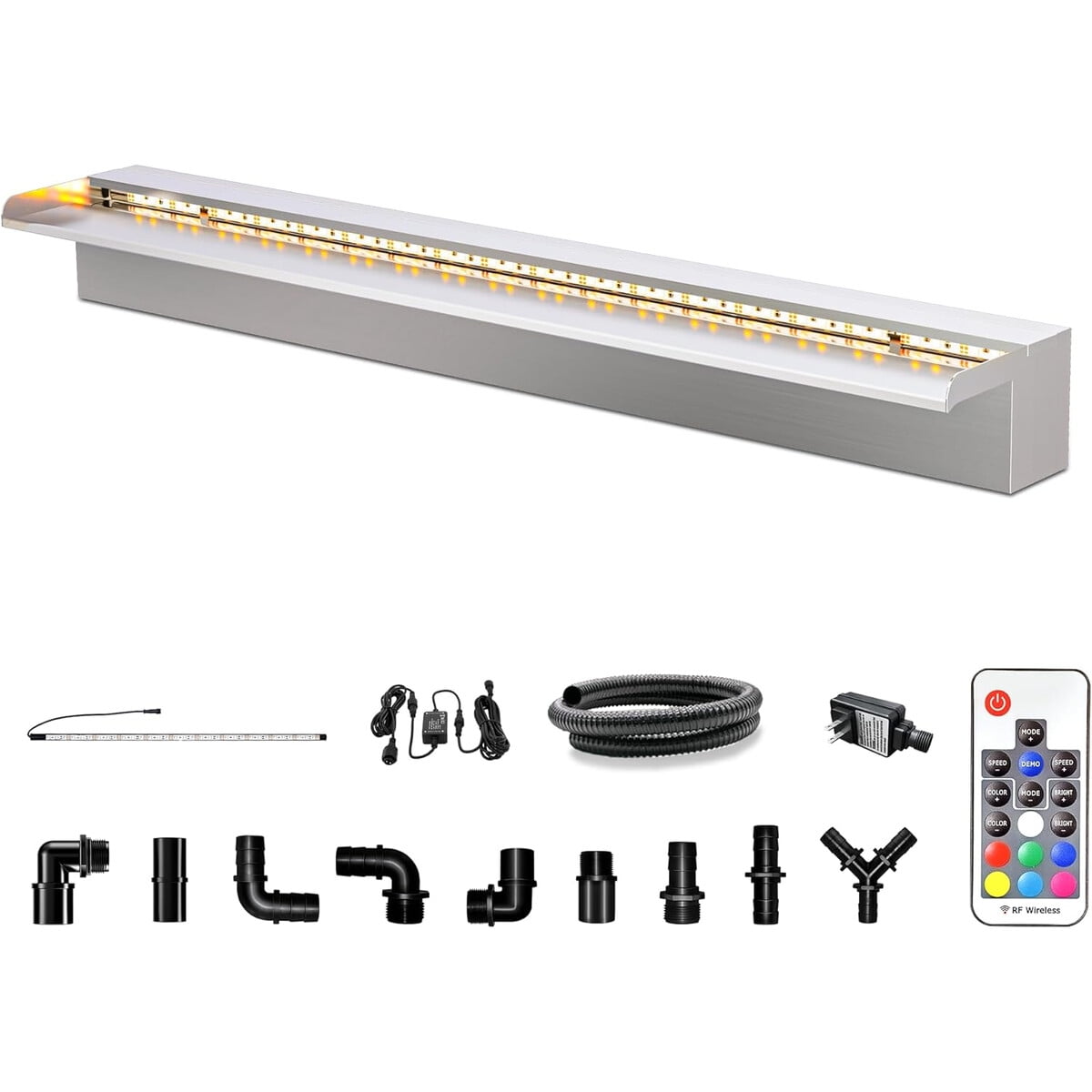Cascada Longrun 60cm Acero Inoxidable Led Fuente Piscina