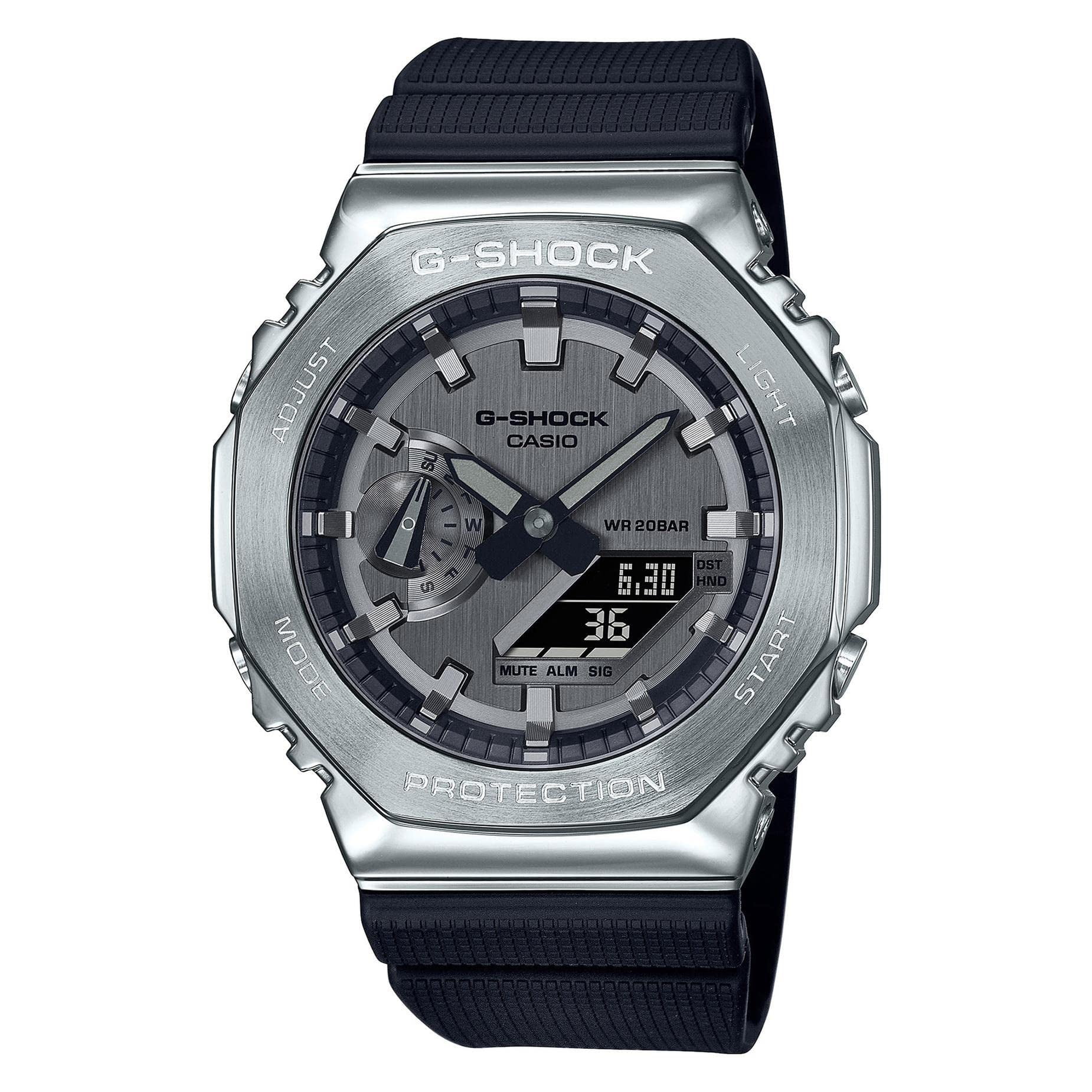 Reloj Casio G-shock Gm2100-1a Octogonal Revestido De Metal