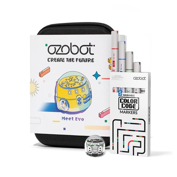 Kit de introducción al robot de codificación Ozobot Evo para niños mayores de 5 años con más de 700 lecciones