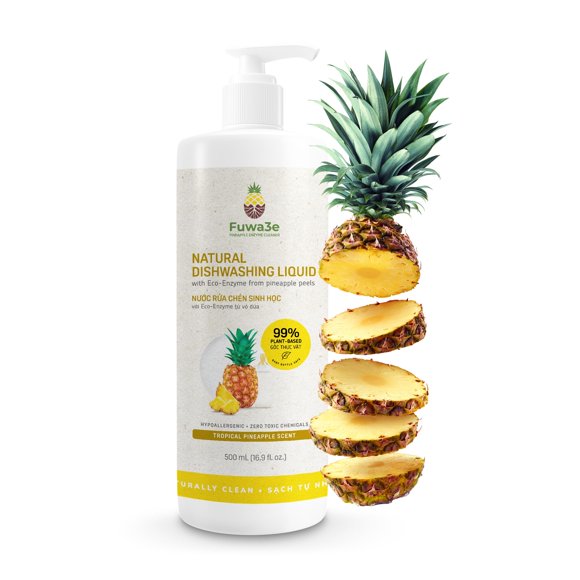 Jabón para platos Fuwa3e con enzima de piña natural, 500 ml, 1 paquete