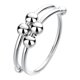 thumbnail image 1 of Anillo Redondo Con Cuentas Spinner Anillo Anti-ansiedad Joyas Giratorias Plata, 1 of 1