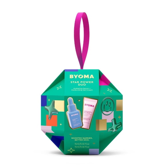 Set de regalo para el cuidado de la piel BYOMA Star Power Duo con sérum hidratante y crema en gel hi