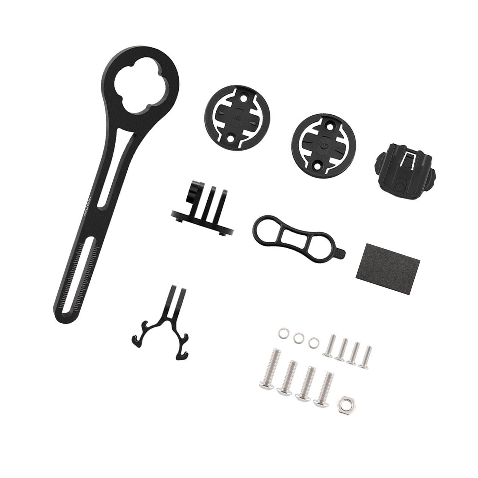 Magideal - Base Adaptadora Para Soporte De Cámara De Acción Para Computadora De Bicicleta Out Front, Soporte De Manillar Para Velocímetro De Bicicleta De Aleació