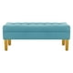 thumbnail image 1 of Banqueta Wood 2c Felpa 01 Turquesa, 1 of 4