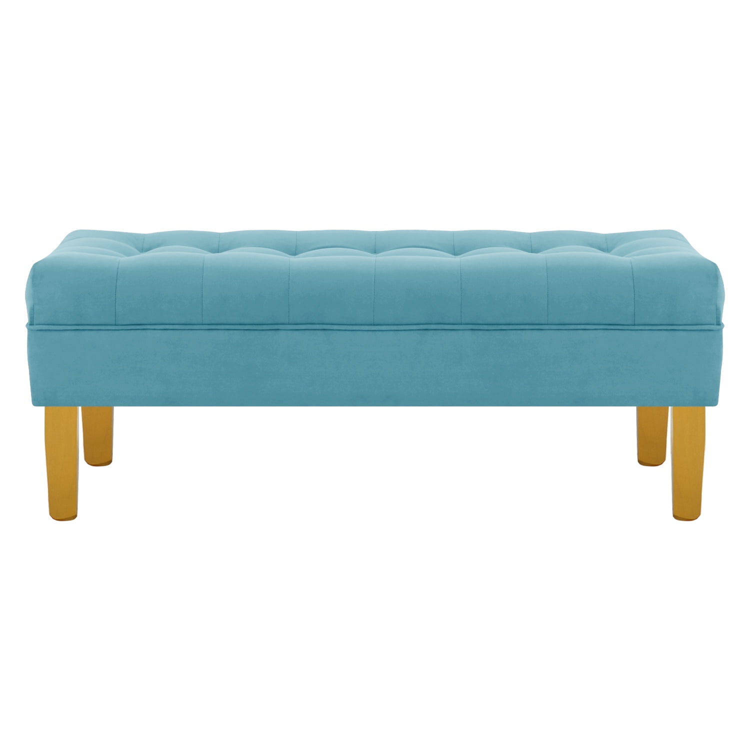 Bodevir - Banqueta Wood 2c Felpa 01 Turquesa