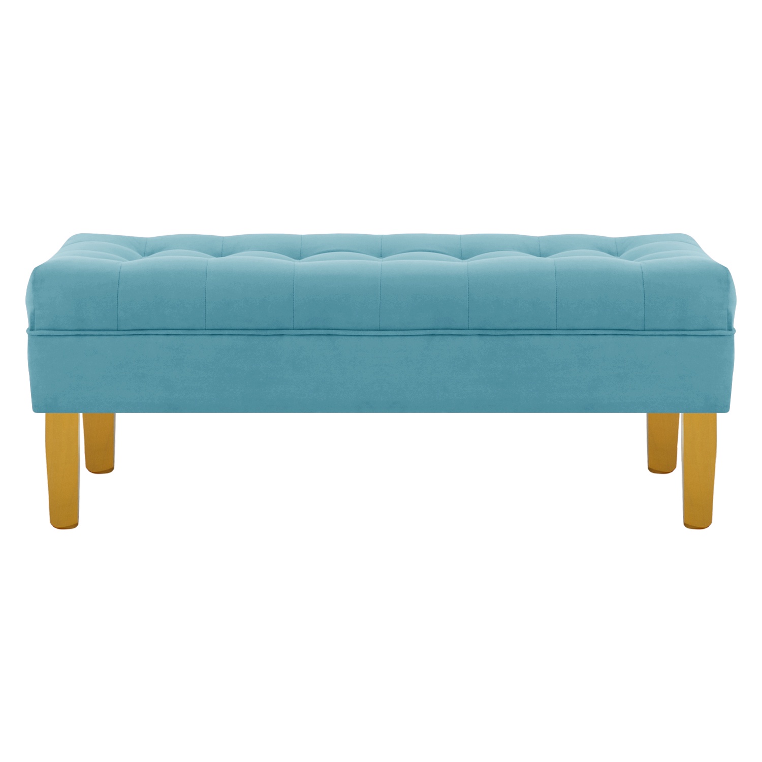 Bodevir - Banqueta Wood 2C Felpa 01 Turquesa