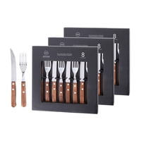 Set Parrilla 24 Piezas Cubiertos Acero Inoxidable Arthome Par68