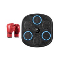 Ioensy - Máquina De Entrenamiento De Boxeo Musical Para Adultos, Objetivo De Pared De Boxeo Con Música Electrónica Con Guantes De Boxeo Rojos De Fibra De Carbono