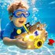 thumbnail image 4 of Juguete de Buceo para Niños Funscape Set de Tesoro Barco Pirata para Piscina, 4 of 8