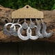 thumbnail image 1 of Gorgeous 3-Piece Earrings Set for Women - Retro Style, Antique Silver, Geometric Leaf Pendant, U-shaped Ear Hooks - Simple & Versatile!, 1 of 5