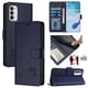 thumbnail image 1 of Funda tipo cartera FOXDOCK para Motorola MOTO G 5G 2022 con soporte, ranuras, RFID, diseño de gato, 1 of 5