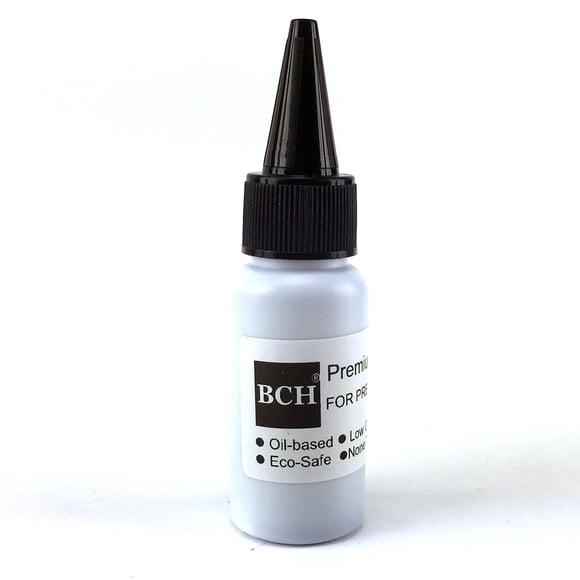 Recarga de tinta para sellos BCH 20 ml negra a base de aceite