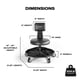 thumbnail image 3 of Silla Shop Vyper Robust Steel Sport con respaldo y tapa de 300 libras., 3 of 8