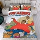thumbnail image 4 of Fat Albert y los Niños Cosby Conjunto de sábanas temático, trío de piezas, cómodo y amigable con la piel, diseño único, regalo de decoración para el hogar para familiares, amigos y fans,135cm *200cm, 4 of 6