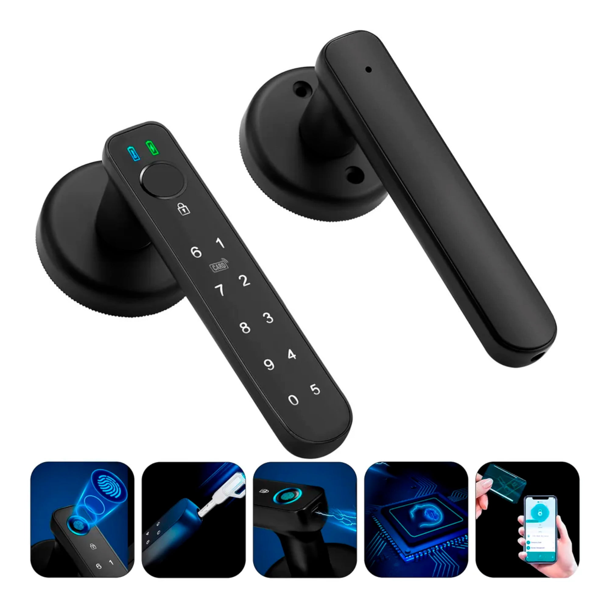 Cerradura Inteligente Aspor Bt Con Huella Codigo Y Llave