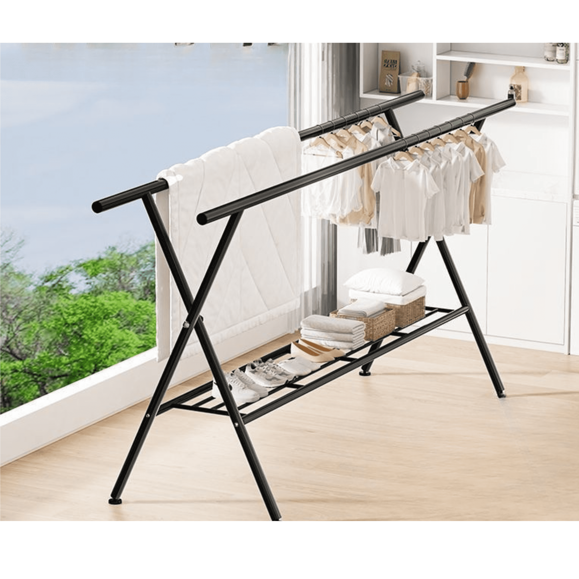 Genérico - Tendedero De Ropa Y Zapatos Plegable Gran Capacidad