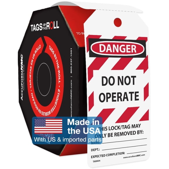 Etiquetas de bloqueo Accuform NMC 100 Danger Do Not Operation
