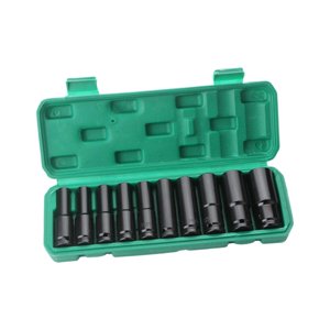 Ioensy - Juego De Llaves De Vaso De Impacto De Accionamiento Genérico, Herramienta Neumática Para Reparación De Automóviles, Juego De Llaves De Vaso Hexagonales