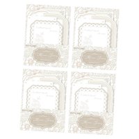 Magideal - 4 Uds. De Notas En Relieve, Etiquetas Para Álbum De Recortes, Manualidades, Tarjetas De Decoración, Diario, Decoración, Collages Para Bodas, Cumpleaño Albaricoque Claro