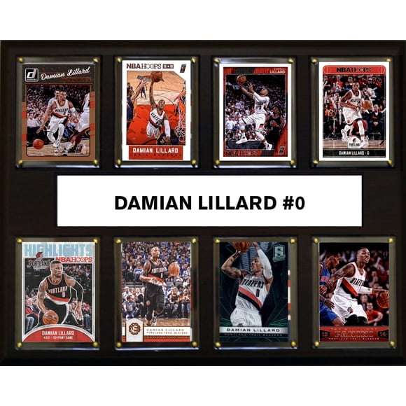 Placa C&I Collectables Damian Lillard 8 Cartas 30x38 cm