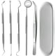 thumbnail image 1 of Herramientas dentales, 5 púas profesionales para limpieza dental, kit de limpieza dental de acero inoxidable, raspador dental, kit de higiene bucal, raspador dental, 1 of 5