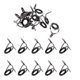 thumbnail image 4 of 20 Piezas De Cerámica Anillos De Ojo Guías De Ca?a De Pescar Consejos Marco De Acero Inoxidable 6 # 10 #, 4 of 4
