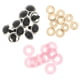 thumbnail image 2 of Ojos de juguete de seguridad de plástico de 10 piezas + no tejidos con purpurina + arandela 20 mm rosa, 2 of 5