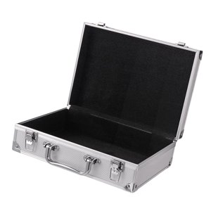 Magideal - Caja De Herramientas De Caja De Carcasa Dura Ligera Para La Caja De Almacenamiento De Micrófono Inalámbrico Caja De Almacenamiento De Aluminio Portáti Plata