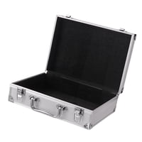Magideal - Caja De Herramientas De Caja De Carcasa Dura Ligera Para La Caja De Almacenamiento De Micrófono Inalámbrico Caja De Almacenamiento De Aluminio Portáti Plata