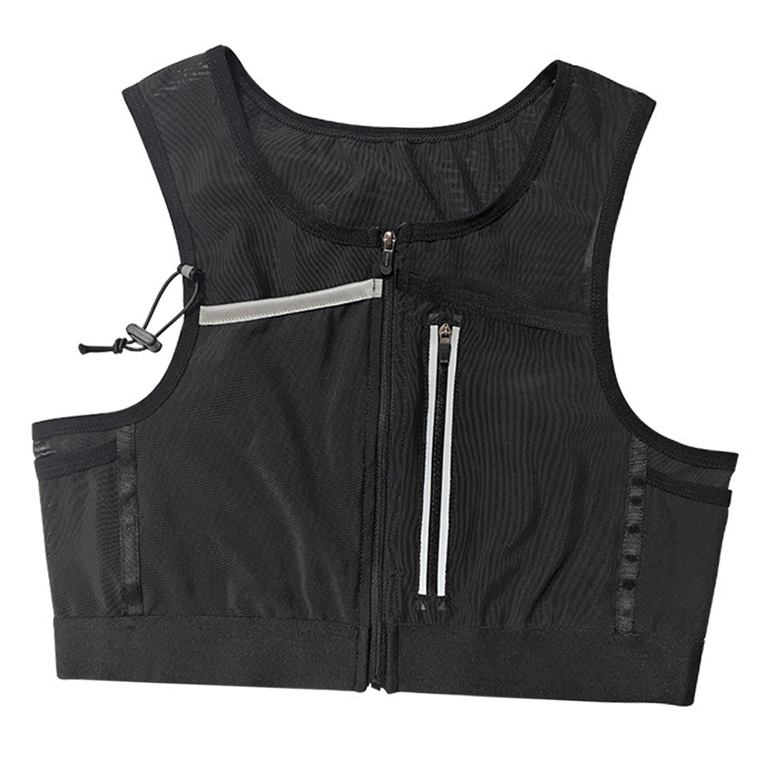 Magideal - Bolsa De Chaleco Para Correr, Soporte Para Teléfono, Bolsa De Pecho Reflectante Para Hombres Y Mujeres Con Bolsillo De Malla, Bolsa Deportiva Ligera P M