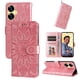 thumbnail image 1 of Funda tipo cartera FOXDOCK para Realme C55 , diseño girasol en relieve, cuero PU, cierre magnético, soporte y tarjetero, 1 of 5