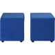 thumbnail image 1 of Set 2 Poufs Cali Felpa Azul Rey, 1 of 1
