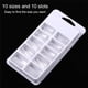 thumbnail image 3 of Moldes de gel para extensiones de uñas, 100 unidades en 10 tamaños, puntas de uñas postizas para manicura en gel, diseño de uñas artísticas, bricolaje en casa., 3 of 7