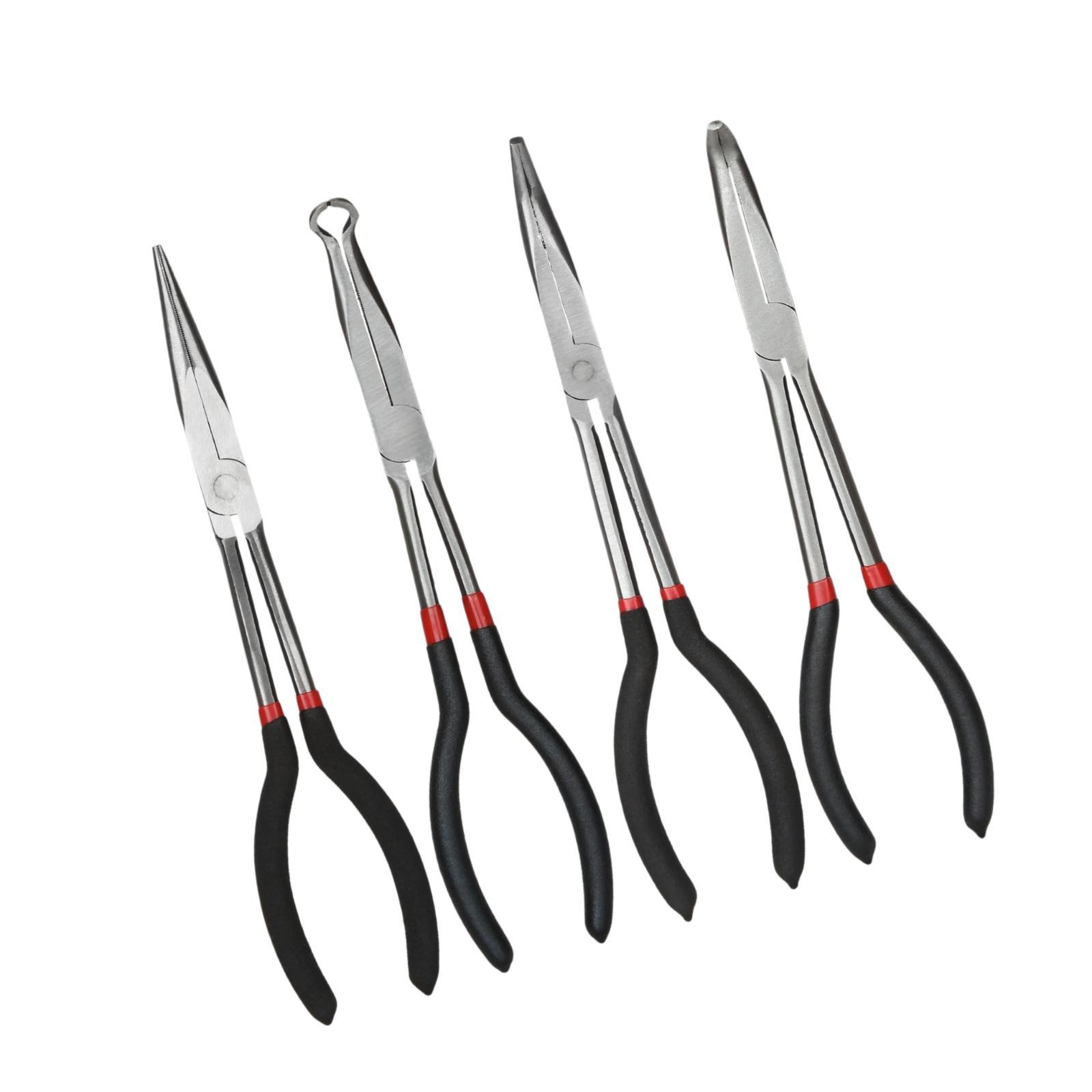 Magideal - Juego De Alicates De Punta Larga, Alicates De Alambre, Herramientas Manuales, Alicates De Punta Larga Para Fábrica, Automoción, Reparación De Máquinas 4 Piezas