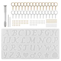 Ioensy - Moldes De Resina Con Letras Del Alfabeto, Moldes De Epoxi Con Letras Para Pendientes Diy, Kit Estándar De Número De Casa