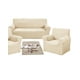 thumbnail image 2 of Set De Fundas De Sofa 3+1+1 - Diseño Cuadrille Blanco, 2 of 4