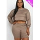 thumbnail image 1 of Conjunto de Top Corto y Shorts Acogedores de Talla Grande, 1 of 1