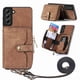 thumbnail image 1 of Funda Tipo Cartera con Correa Cruzada para Samsung Galaxy S21 FE Protección Contra Golpes Marrón, 1 of 5