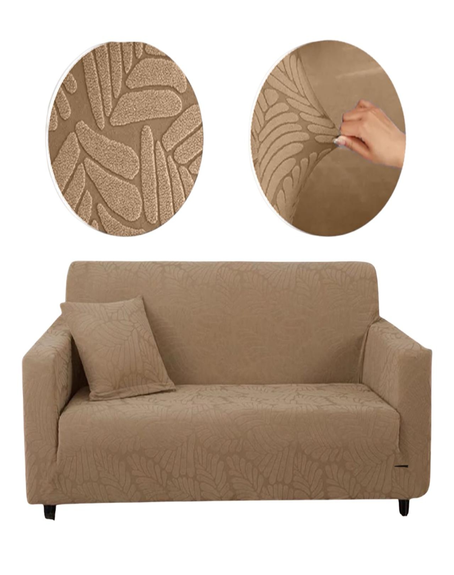 Genérico - Funda Sofá 3 Cuerpos Texturizada Ajustable 6N8