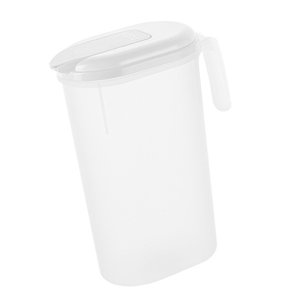 Bothyi - Jarra De Plástico Transparente Con Tapa Para Café Frío, Leche, Restaurante, 2,2 L