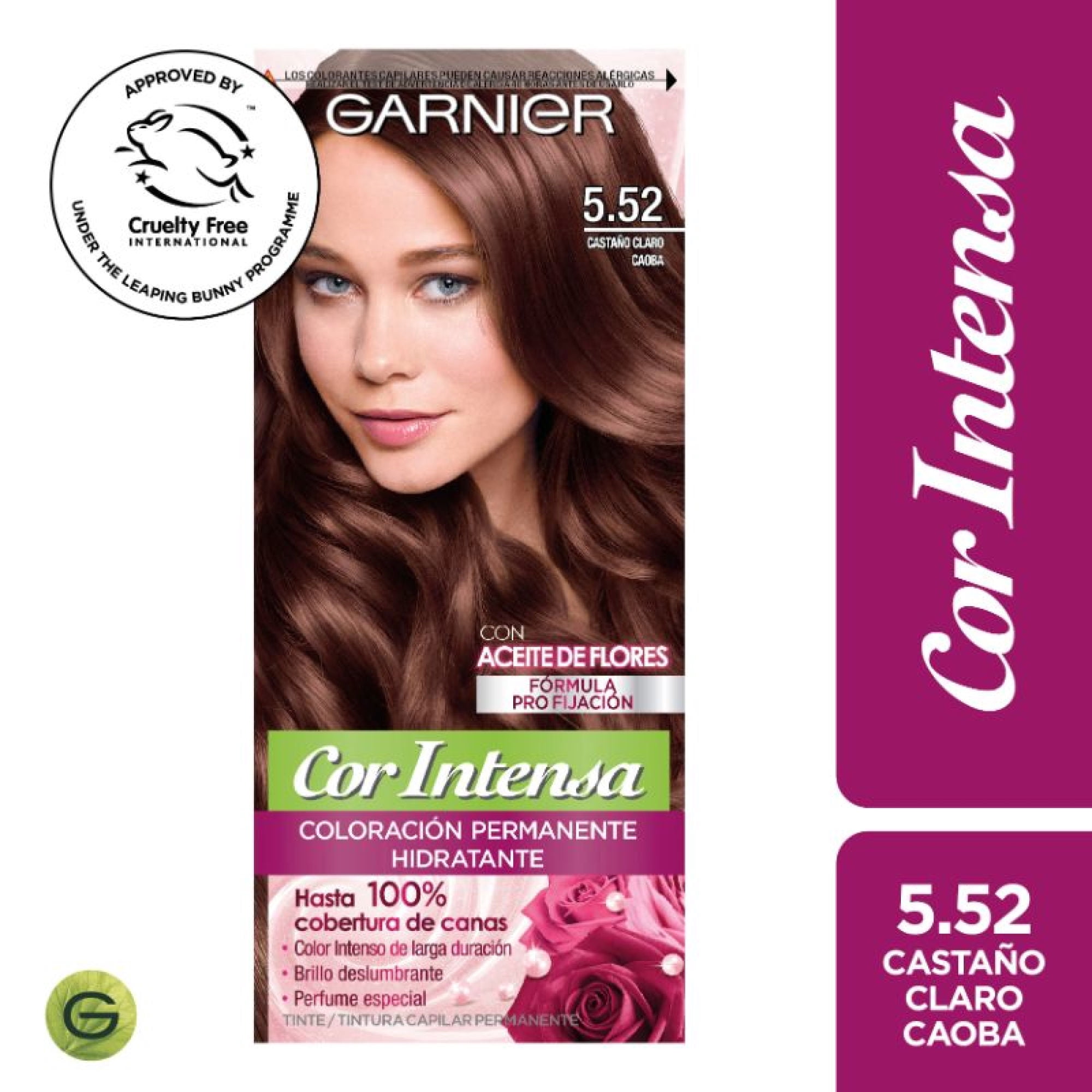 Coloración Cor Intensa Garnier Cabello 5.52 Castaño Claro Caoba