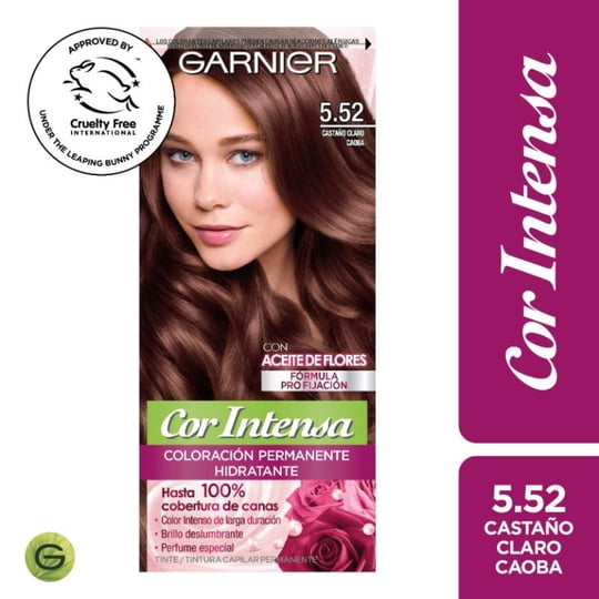 Coloración Cor Intensa Garnier Cabello 5.52 Castaño Claro Caoba