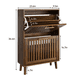 thumbnail image 1 of 23.6-inch walnut shoe cabinet, medieval modern independent shoe cabinet, fence shoe cabinet with 2 flip drawers, suitable for corridors and entrances, 1 of 3