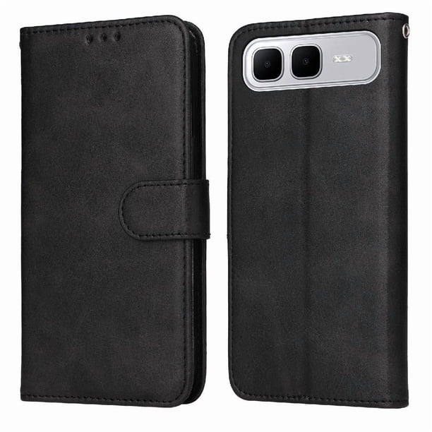Funda Billetera para Infinix Smart 10 Plus con Porta Tarjetas y Soporte Ajustable Negro