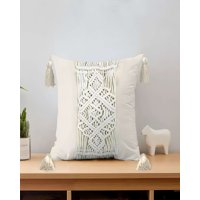 Genérico - Fundas De Cojin Set De 2 Estilo Bohemio 45X45 Cm Blanco 03