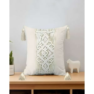 Genérico - Fundas De Cojin Set De 2 Estilo Bohemio 45X45 Cm Blanco 03