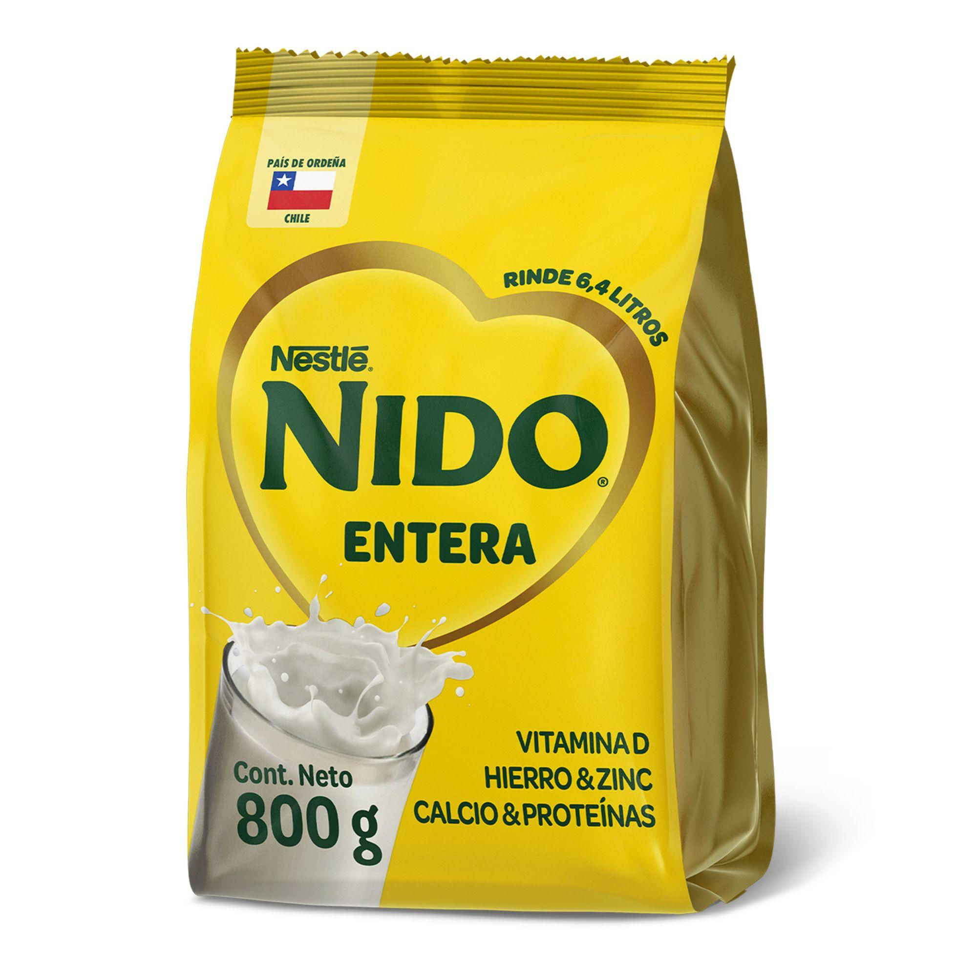 Leche En Polvo Entera Bolsa 800 g Nido