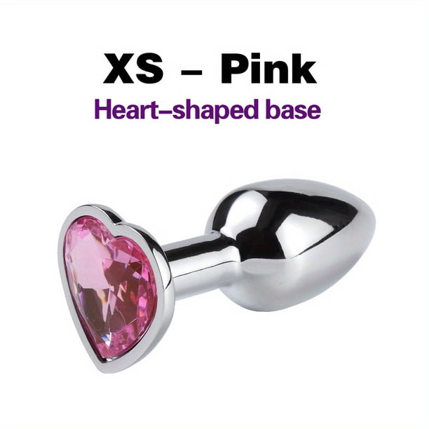 1pc Waterproof Stainless Steel Anal Plug with Crystal Design - Perfect for Beginners and Couples - Enhance Your BDSM Experience