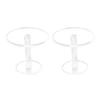 Magideal - 2 Piezas Pedestal Display Riser Stands Soporte De Exhibición De Joyería Moderno Acrílico Decorativo Pedestal Claro Soporte De Joyería Para Decoración , 6,5 Cm De Alto 65 Cm De Alto